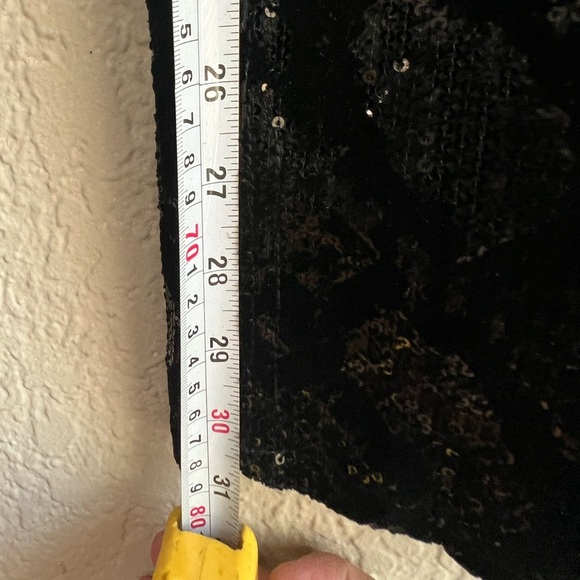 Zara Velvet sequin women’s pants in black size 0 see the pic for measurements - Picture 11 of 12